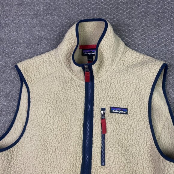 Patagonia Men's Retro Pile Fleece Vest Large El Cap Khaki Retro X Deep Pile - Picture 2 of 10